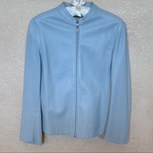 Light blue leather jacket by Industrie